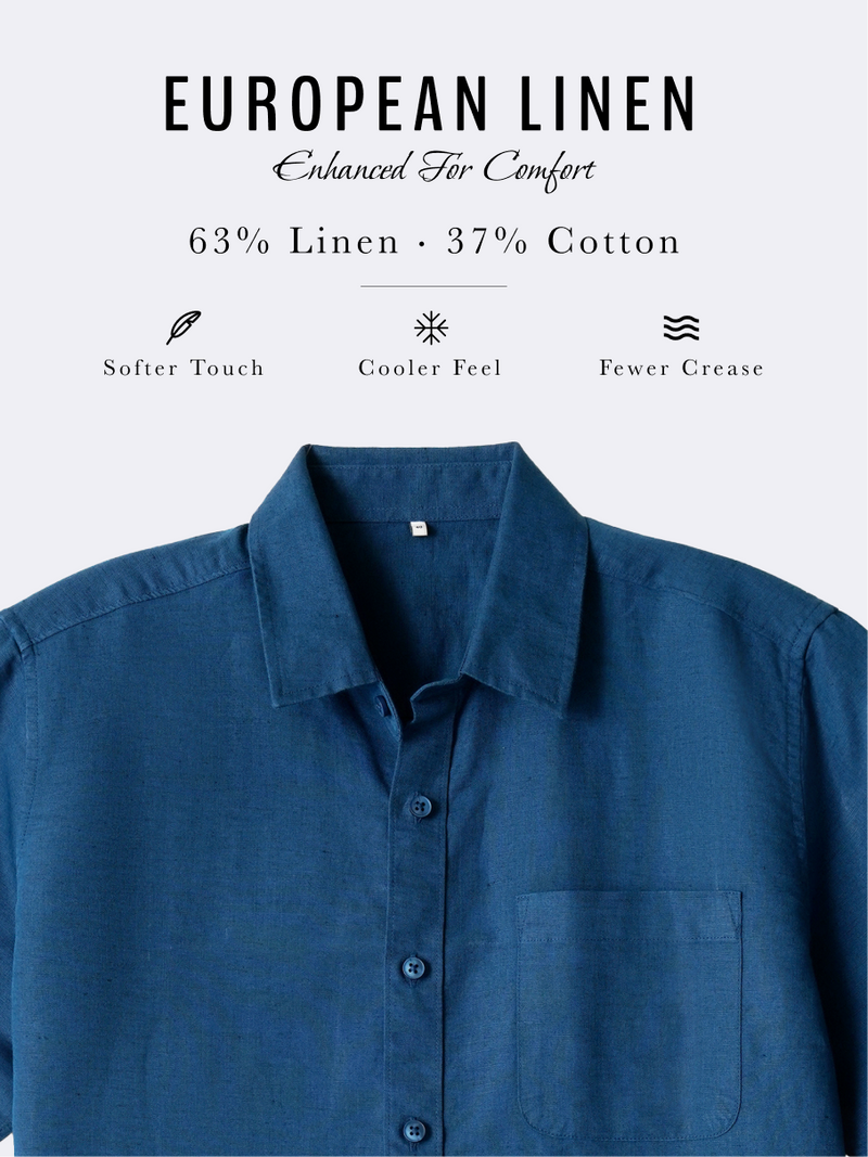 Linen Rich Navy Shirt