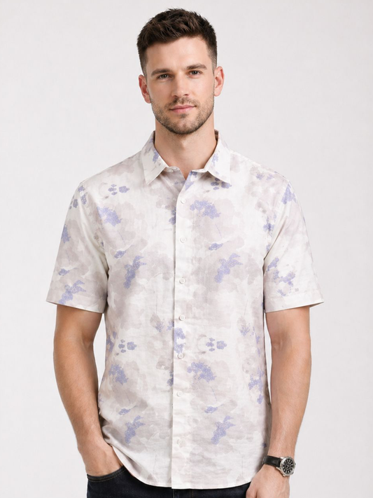 Ivory Mist Print Shirt