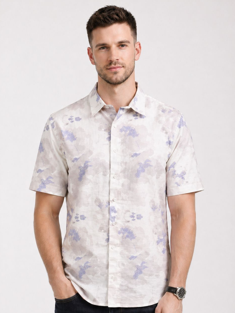 Ivory Mist Print Shirt