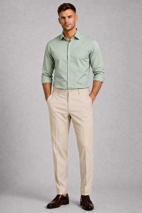 Sage Green Luxe Stretch Shirt