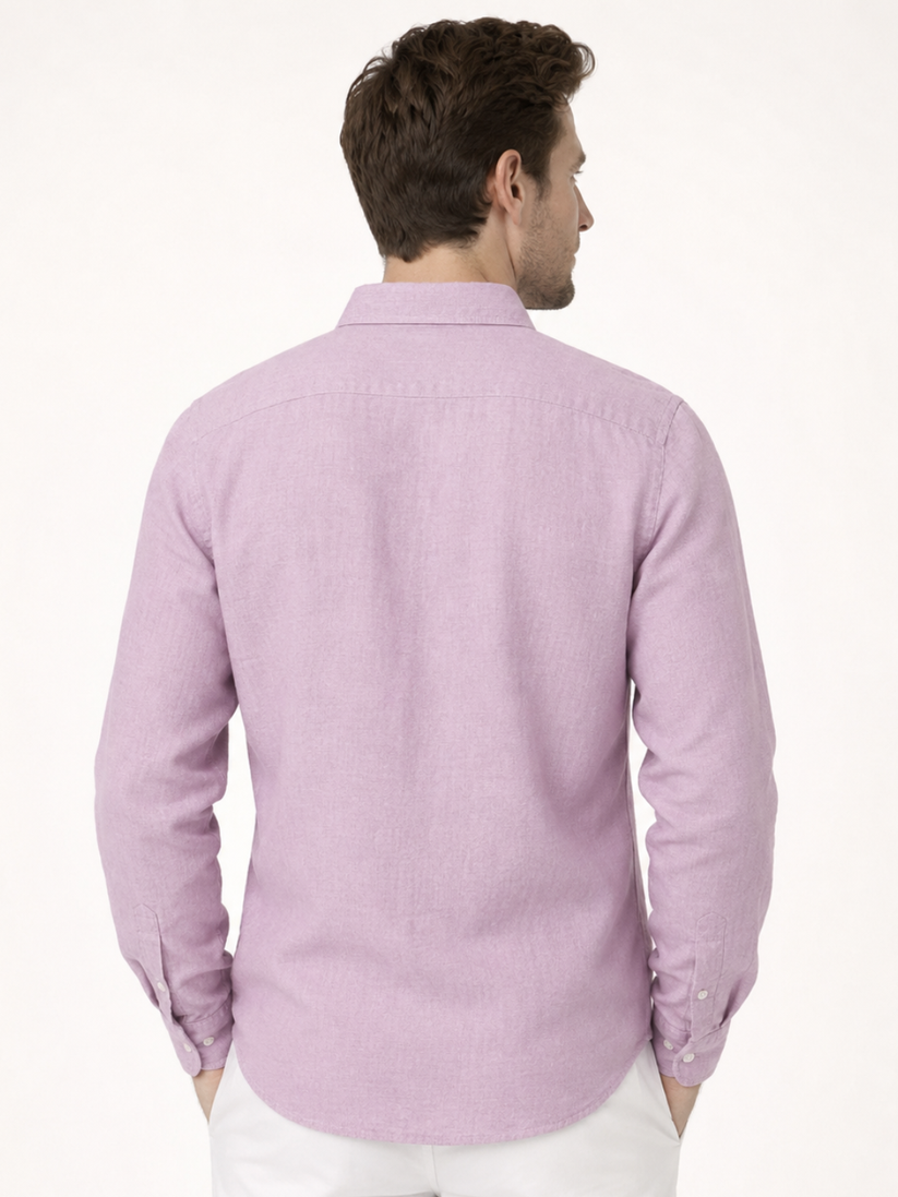 Linen Rich Dawn Pink Shirt